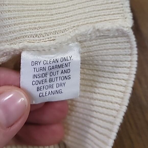 Vintage St. John Collection Marie Printed Ivory Blouse‑Cardigan Sz P – Cropped - Picture 7 of 11